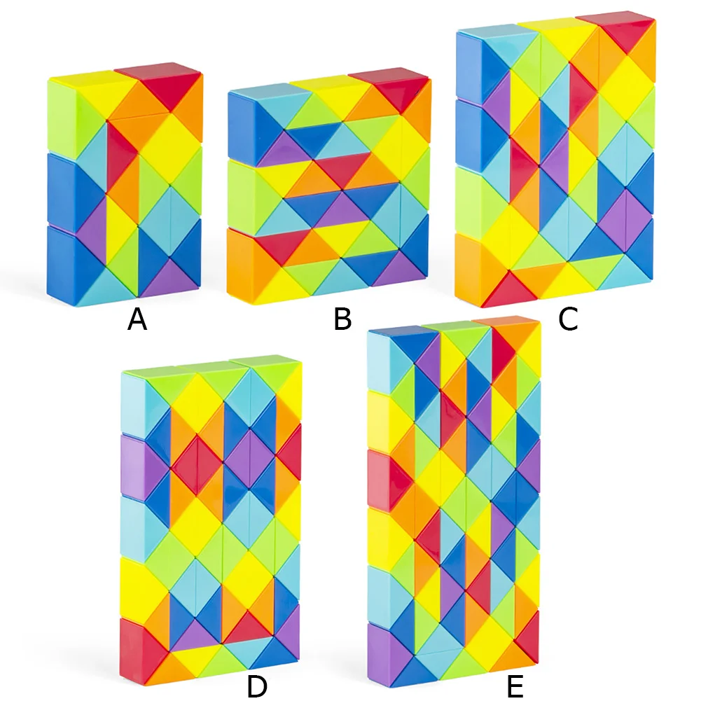 24/36/48/60/72 Magic Ruler Snake Twist Cube Stress Educational Toys Children Gifts Magic Puzzle Folding Educational Toys