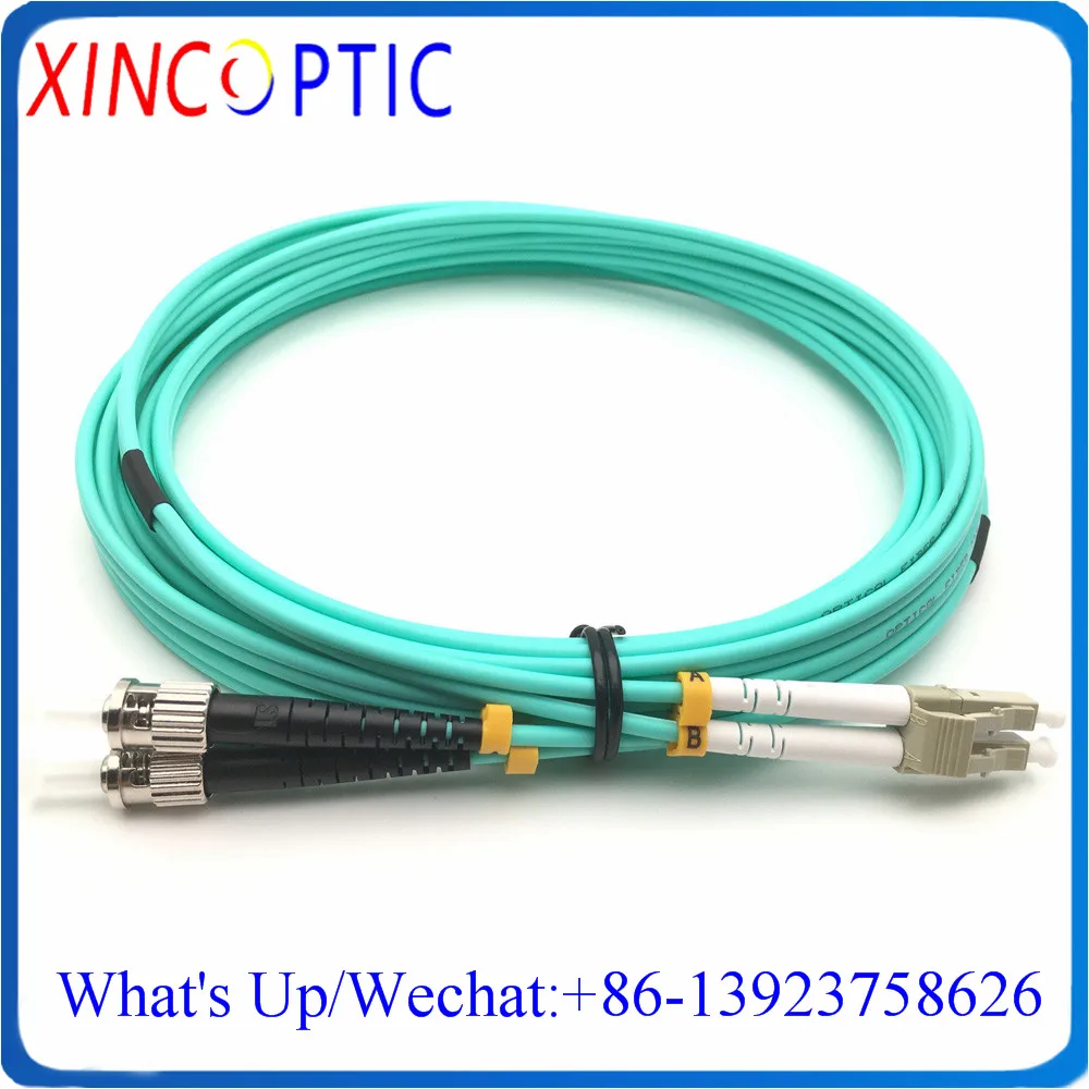 

ST-LC OM3 Duplex Fiber Patch Cord,ST/UPC-LC/UPC MM,OM3-150,DX,3.0mm,15/25/30M,Yellow LSZH Jacket,Fiber Optical Patch Cord Cable