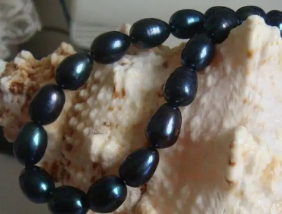 

18 INCH 11-12MM NATURAL TAHITIAN BLACK GREEN PEARL NECKLACE 14K GOLD