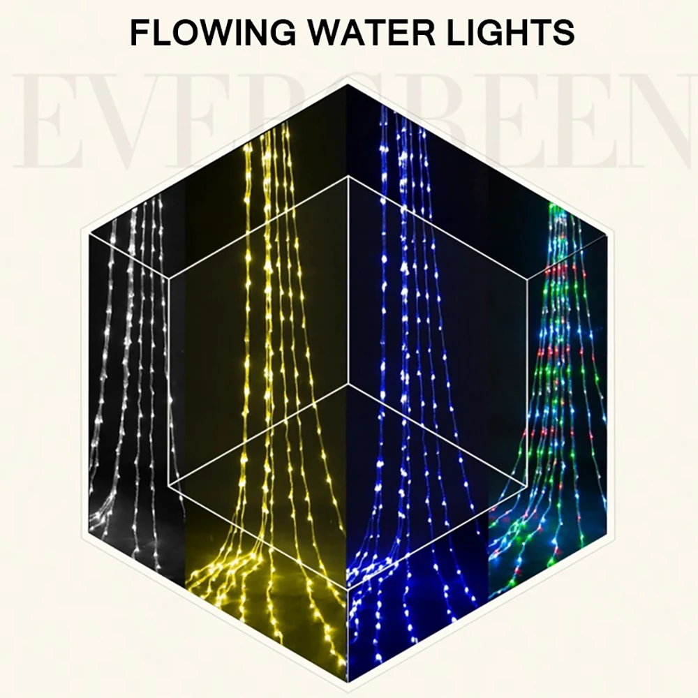 3X 3M, 320 светодиодный водостойкий светильник-гирлянда с изображением водостойкого метеоритного дождя, Рождественская Свадебная занавеска, Сказочная гирлянда, гирлянда для дома