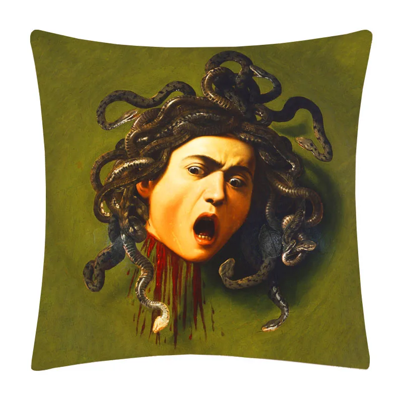 Европейский ретро Винтаж известные картины Чехлы для подушек Венера девушка с жемчугом серьги чехол для подушки с принтом белая наволочка - Цвет: K