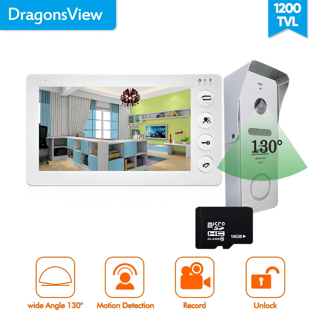 Видеодомофон Dragonsview с камерой дверного звонка и объективом 2 3 мм|Видеодомофон| |