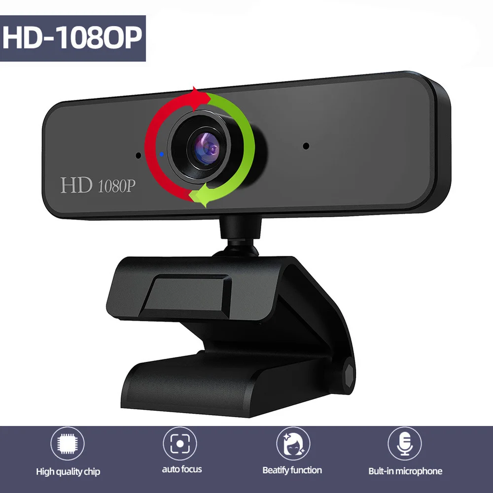 Веб камера 1080P с автофокусом веб 5 Мп поддержка 720P 1080 видеозвонков компьютерная