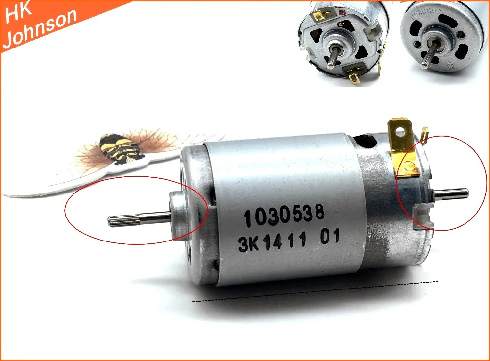 Хорошо! HK 390 двигатель постоянного тока 12V 18V двойной выходной вал для беспроводной пылесос 18V 10700 об/мин(1030538