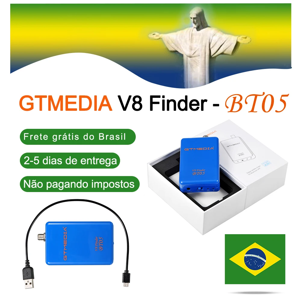 GTmedia V8 Finder BT05 Поддержка android и ios система 1080p bluetooth спутниковый искатель литий