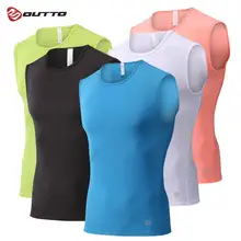 Мужская майка для бега Outto, Быстросохнущий дышащий Топ без рукавов, тренировочный жилет для занятий велоспортом, тянущийся плотный жилет