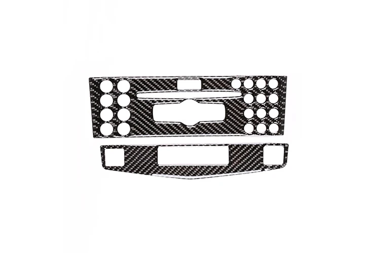 2pcs Rear Carbon Fiber Central Control Multi-Functional Panel Frame Trim for Mercedes Benz C Class W204 2007-2010 Car Accessorie - Название цвета: Type 2