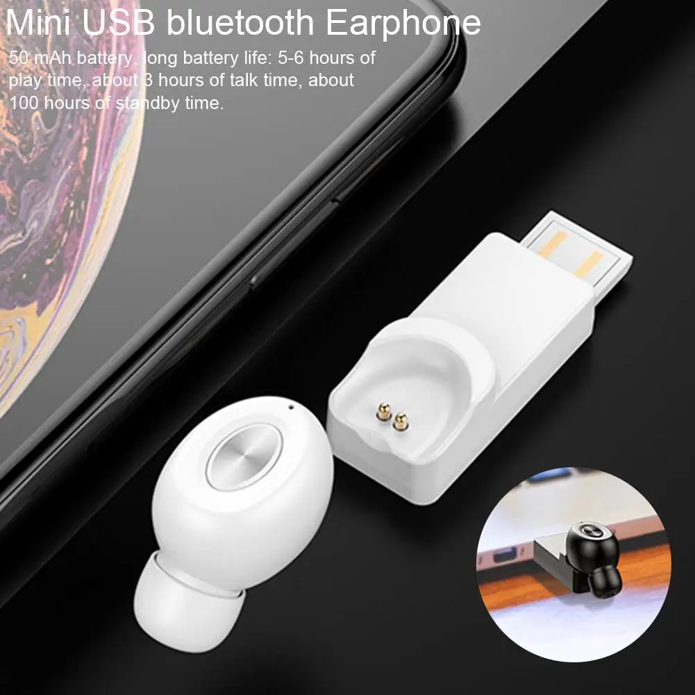 Мини-невидимые наушники с одним ухом, Bluetooth 5,0, гарнитура, USB, Магнитная Зарядка, беспроводные автомобильные бизнес USB Bluetooth наушники Magne