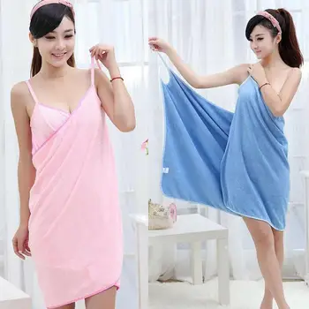 

1PC Home Textile Towel Women Robes Bath Wearable Towel Sleeping Lady Drying Fast Beach Nightwear Womens Spa Dress Magical