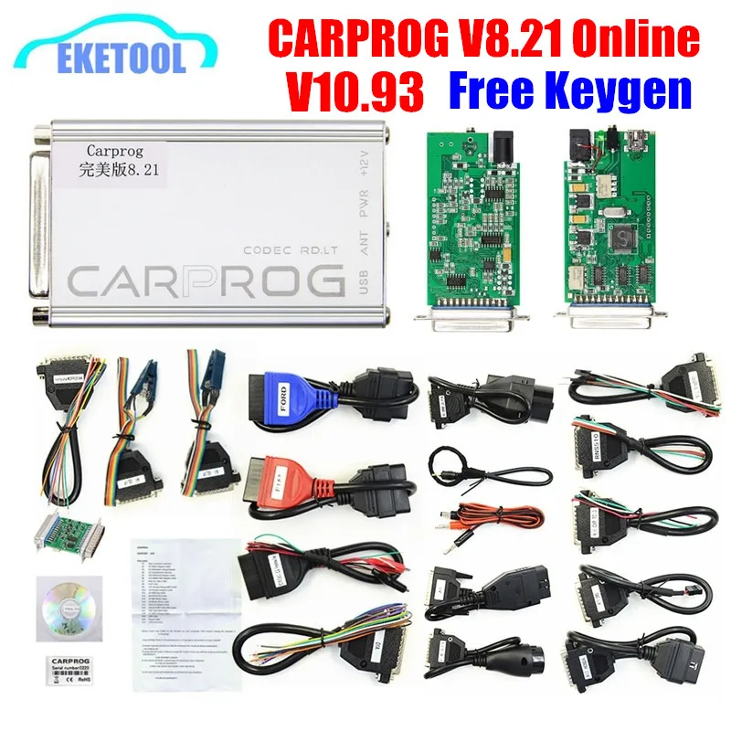 Carprog V8.21 онлайн V10.93 Авто ECU чип тюнинг полный универсальный инструмент для ремонта автомобиля прог Carprog 8,21 Бесплатный Keygen онлайн-программатор