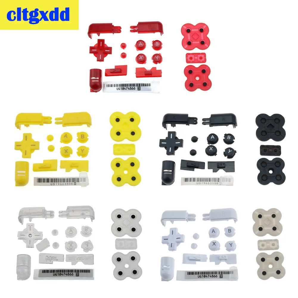 

1Set Conductive Rubber Button Pad + ABXY L R D Pad Button Full Button Set For Nintend DS Lite For NDSL Console Buttons Kit