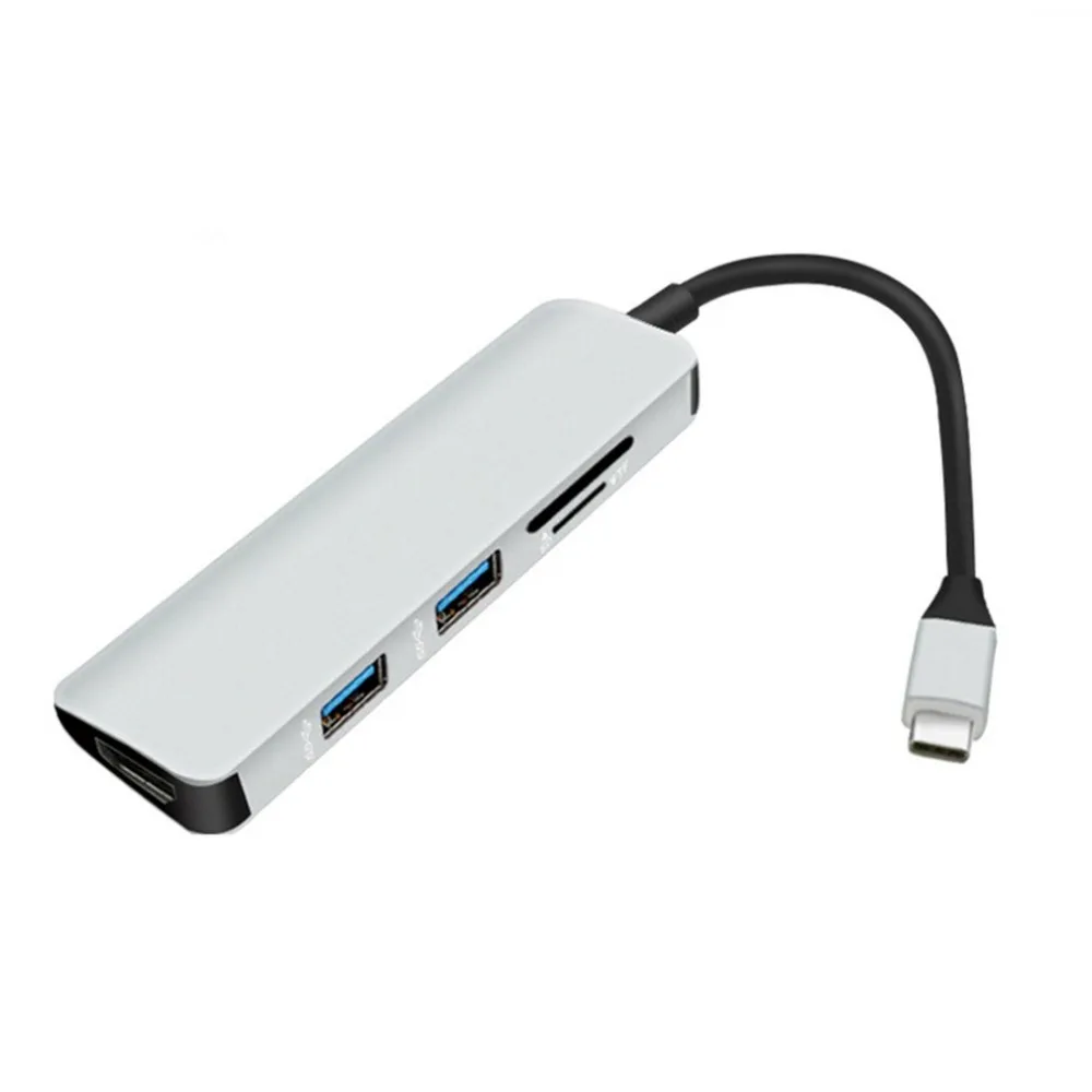 5 в 1 многофункциональный конвертер TYPE-C док-станция USB 3,0 TF Card Reader для MacBook