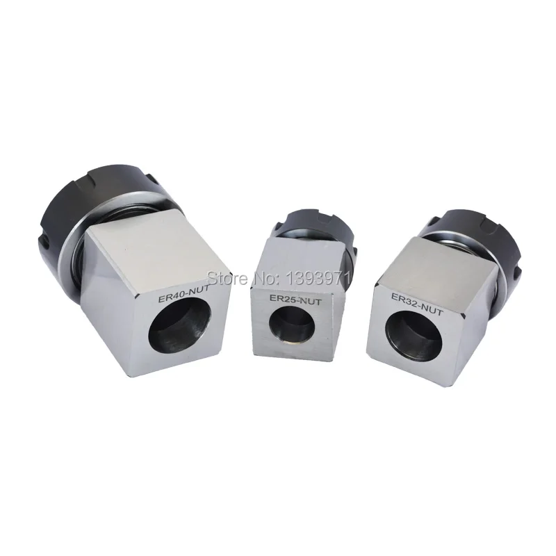 GUS 1PCS ER40 ER32 ER25 Square Collet Chuck Holder Mayitr Block For Lathe Engraving Machine