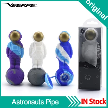 

Portable Silicone Smoking Pipe Tobacco Pipe Wax Collector Space Series Astronauts Pipe Dabber Tool Hand Pipes Wax Container