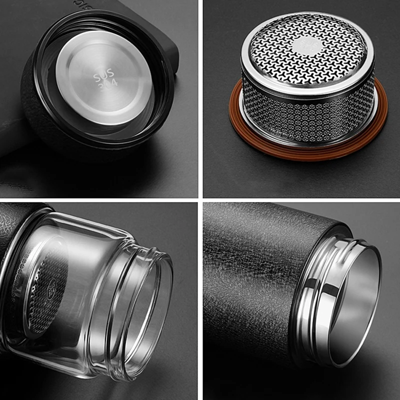 Thermos Bottle with Stainless Steel Tea Infuser Hot Water Bottle Vacuum Flask Car Cup Adults Tea Coffee Sport for Gift