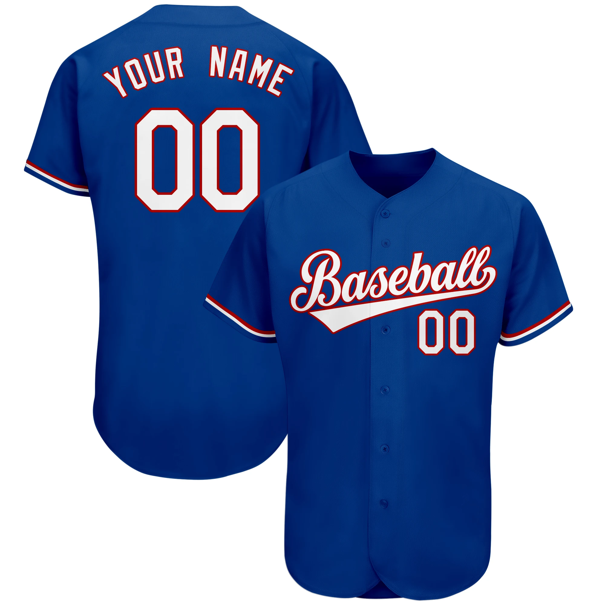 Baseball Jersey Design Embroidery Team Name Number Stitched Fashion Sports Baseball Shirt for Men/Youth Plus Size