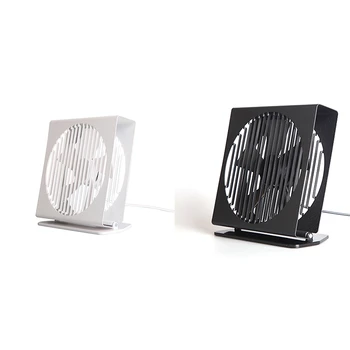 

7 Inch USB Desk Fan Metal Frame Portable Desktop Table Fan Dual Motor Driver Fan for Home Office Travel