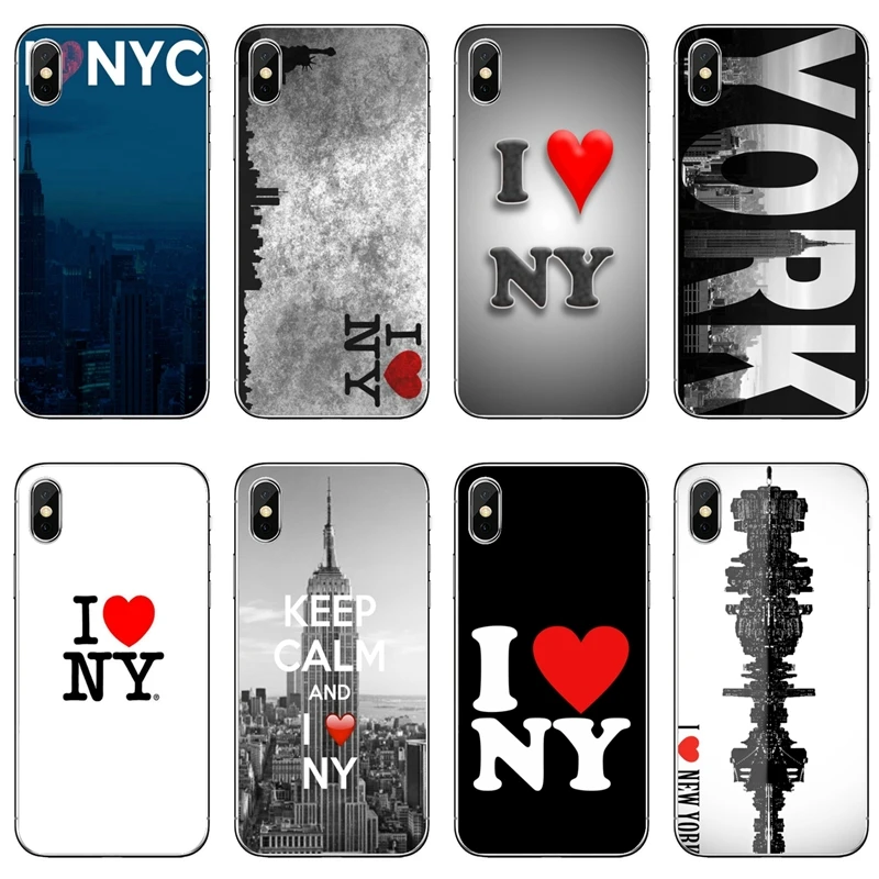 Мягкий чехол I Love Heart NY City для телефона Samsung Galaxy A70 A60 A50 A40 A30 A10 A9 A8 A6 Plus A7 A5 A3 2018 2017 2016 |