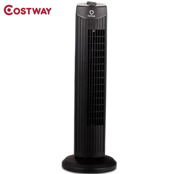

COSTWAY 35W Purifier Bladeless Household Tower Fan Portable Cooling Space-saving Silent Strong Wind Home Office Air Conditioner