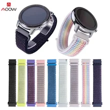 Нейлоновый ремешок для часов samsung Galaxy Active 42 мм 46 мм быстроразъемный браслет для часов gear S3 S2 застежка на липучке