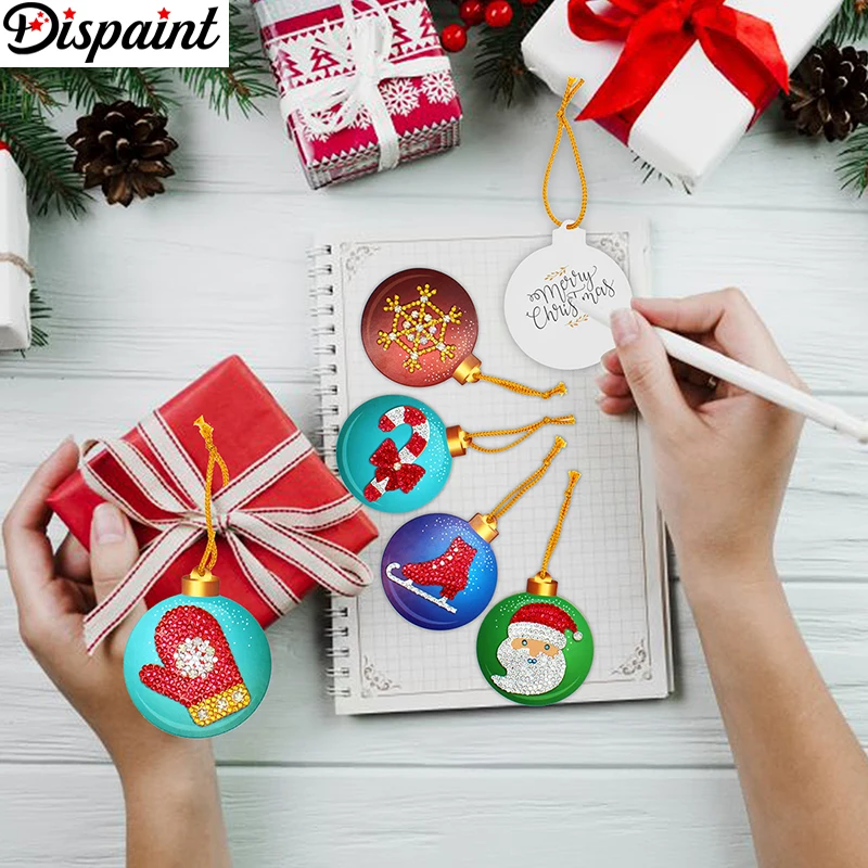 Dispaint 10 шт. DIY бриллиантовый рисунок Рождество дерево кулон сверла специальной формы рождественская Алмазная вышивка украшения для дома