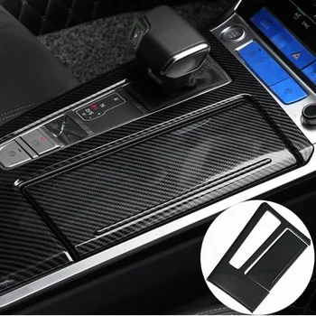 

Carbon Fiber Color Car Console Gear Shift Panel Decoration Cover Trim For Audi A6 C8 2019 LHD Car Styling Interior Accessories