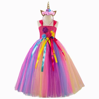 

Cute Petal Princess Costume Cosplay Flowers Fairy Dress Halloween Costume For Kids Carnival Party Suit Dress Up