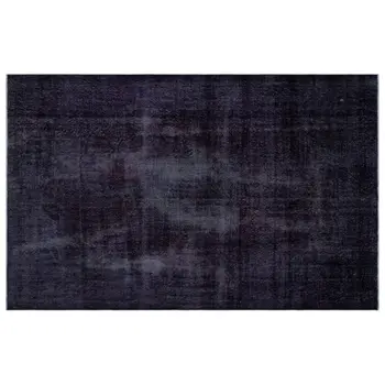 

Handmade Black Vintage Overdyed Turkish Area Rug 206x321 Cm-6'9''X10'6''