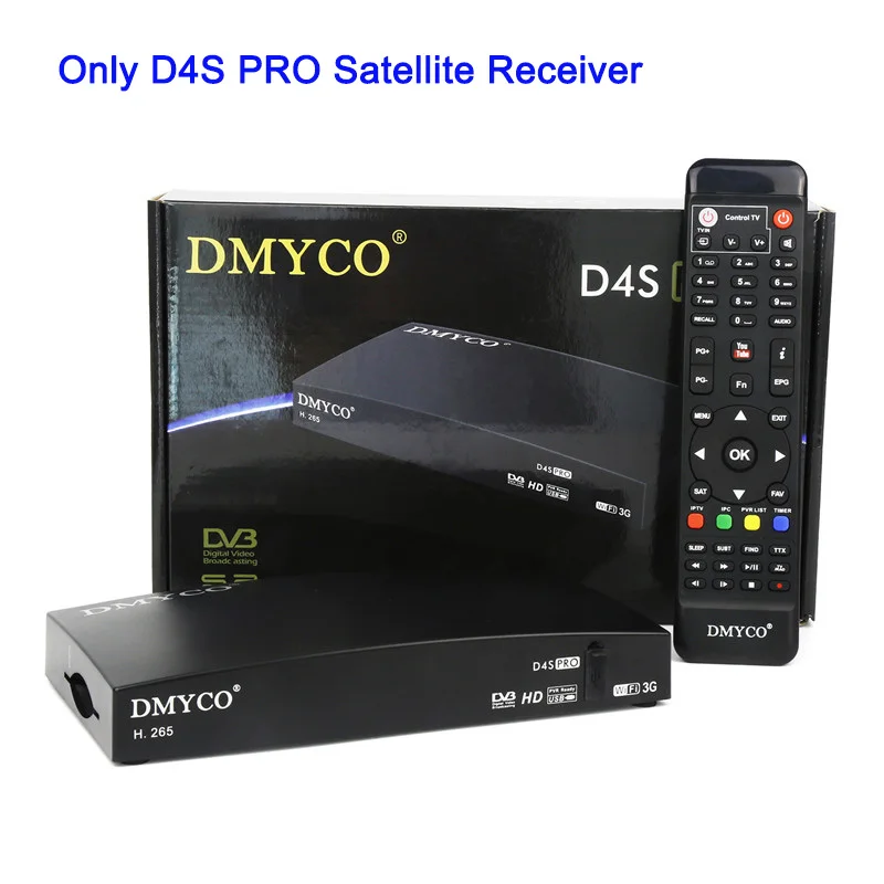 Спутниковый ресивер D4S PRO tv Receptor HD FTA DVB-S2 LNB Full HD спутниковый ресивер с USB WiFi+ 1 год кабель Испания Европа линия - Цвет: A