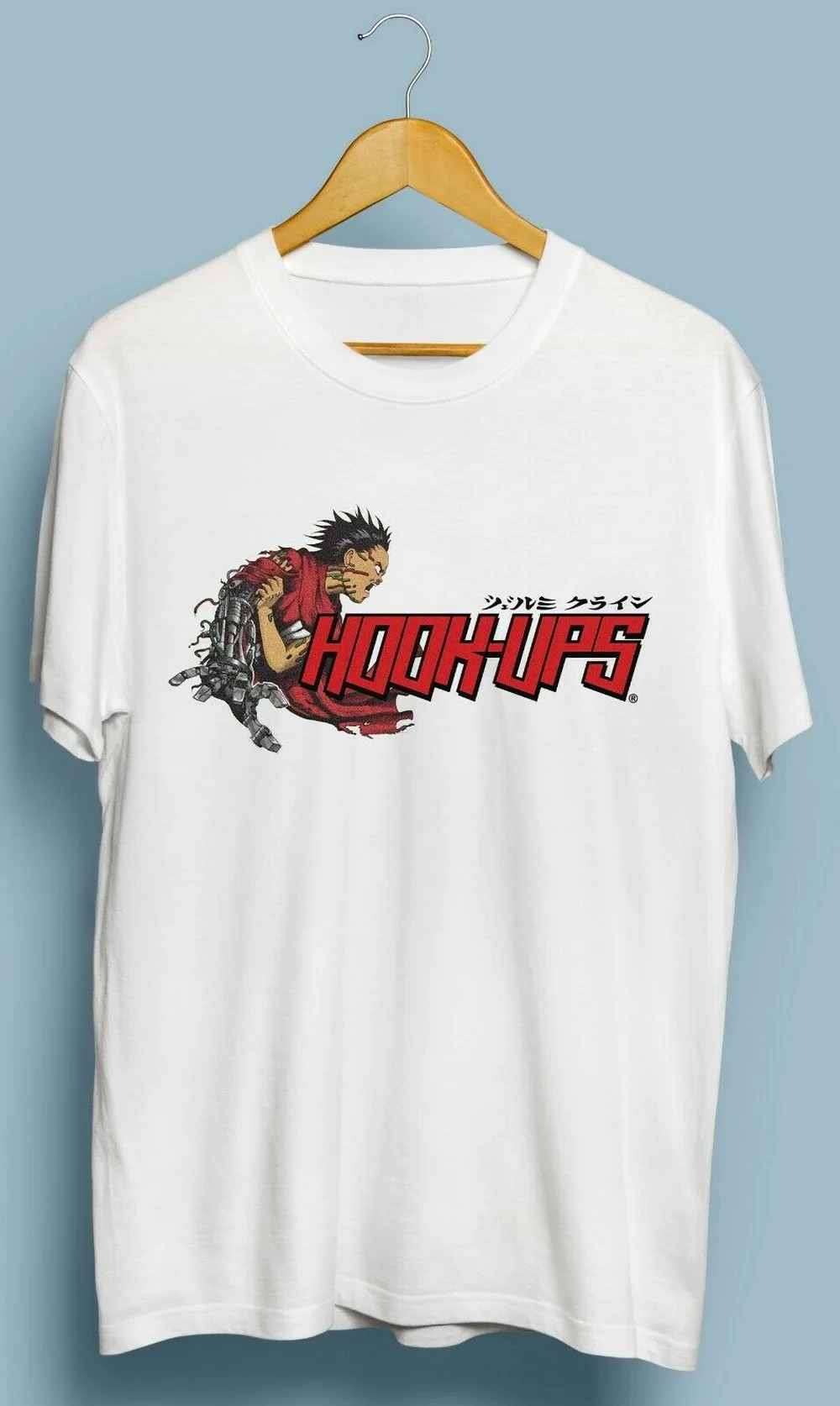 

Vintage Hookups Akira Anime Hook Ups T-Shirt Size S M L XL 2XL Cotton Tee Shirt 20th 30th 40th 136th Birthday