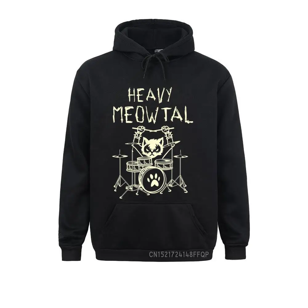 

Heavy Meowtal Cat Metal Music Gift Idea Pet Owner Pullover Novelty Hoodies Ostern Day Sweatshirts For Men Vintage