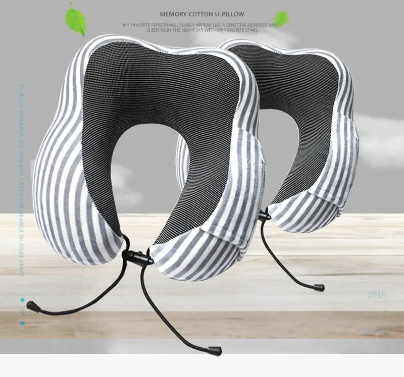 Memory Foam Pad U Shaped Travel Pillow Airplane Travel Sleep Head Rest Support Pillow Soft Foam Neck Pillow Car Pillow Cushion