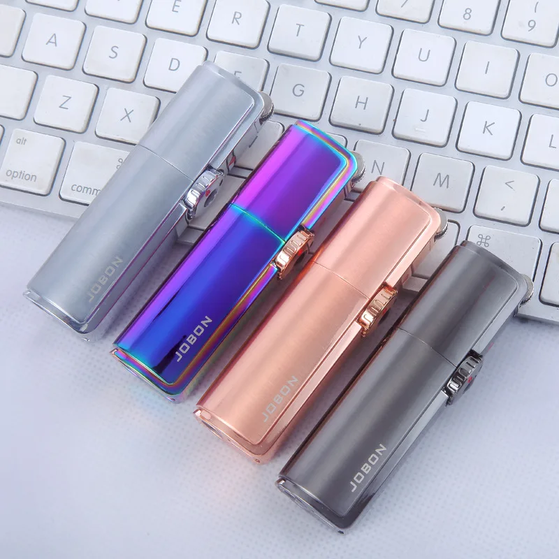 JOBON three blue flames прямо в ветронепроницаемую зажигалку металлическая креативная