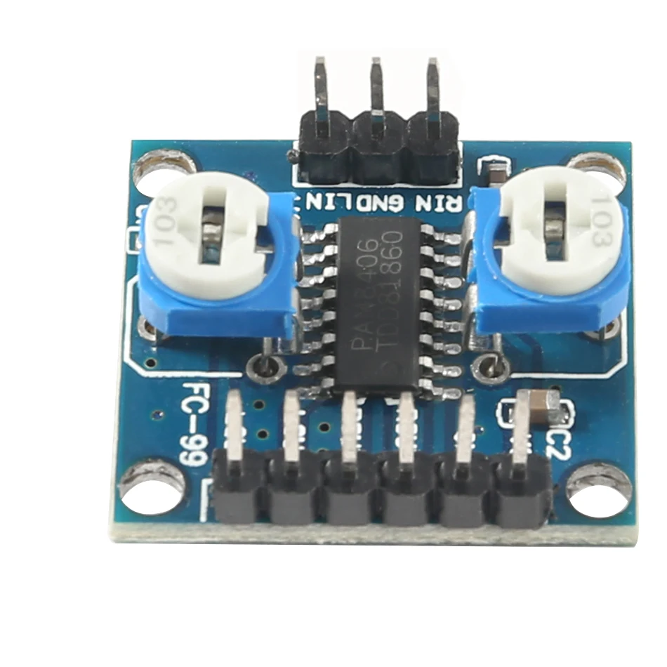 

PAM8406 Digital Amplifier Board With Volume Potentiometer 5Wx2 Stereo