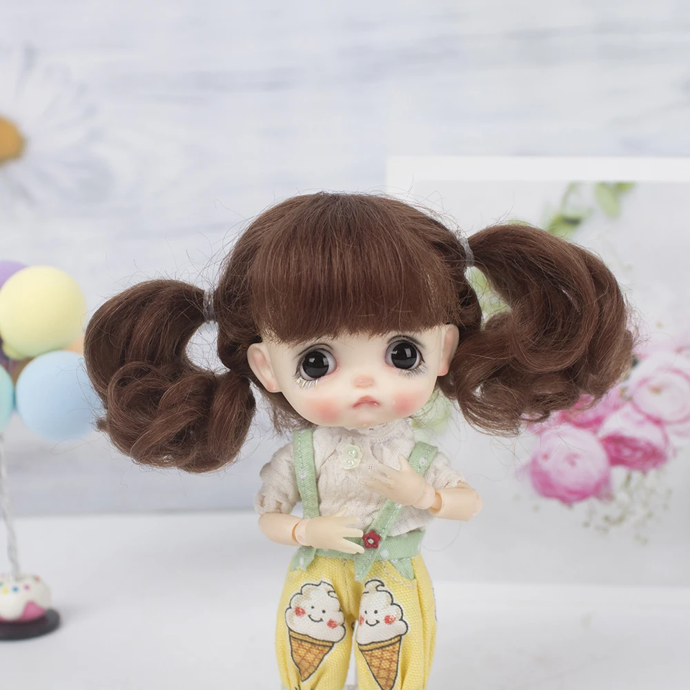 Muziwig 1/8 BJD& Kurhn кукольный парик из мягкого волокна для куклы диаметром 14-15 см