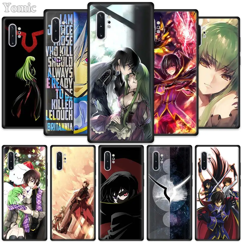 

Code Geass Case for Samsung Galaxy Note 10 5G M40 M30 M20 S10 Plus A50 A70 Black Silicone Phone Cover