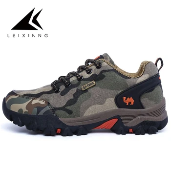

LEIXIANG New Outdoor Camouflage Sneakers Men Tactical Hiking Shoes Anti-slip Comfortable Cheap Climbing Shoe Erkek Spor Ayakkabi