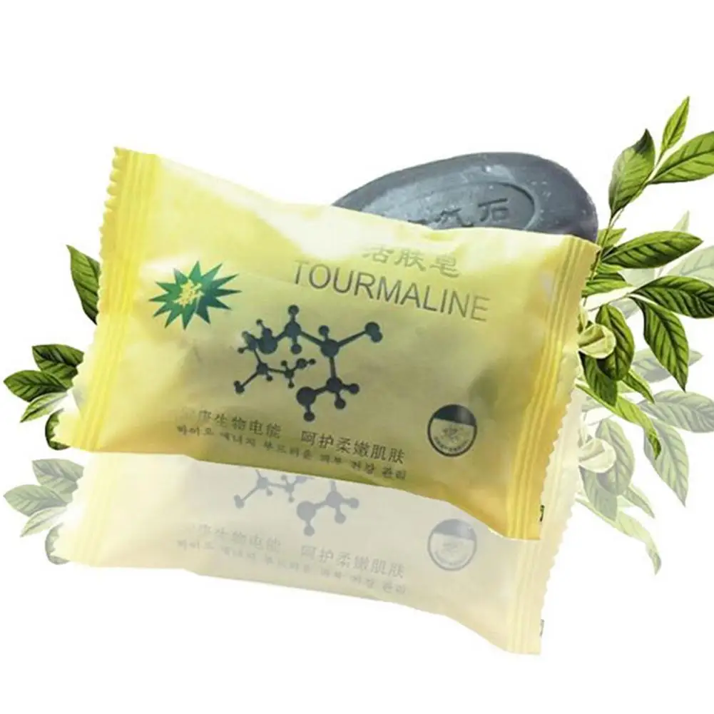 1PC Tourmaline Soap Special Offer Care Soaps Moisturizes Skin 50g 100g Energy Bamboo Hand Body Beauty | Обустройство дома