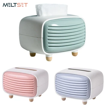 

Radio Shape Tissue Box Creative Tissue Holder Storage Box Napkin Paper Container for Living Room Bedroom Office Home Decor