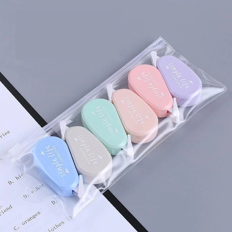 6pcs/set Mini Morandi Color Correction Tape Set School Supplies Back To School Stationery Office