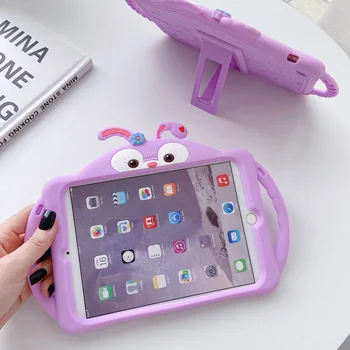 

Case For iPad 9.7 2017 2018 5th 6th Gen / 7th 10.2 inch Cartoon Kids hand-held Cover For iPad air Mini 1 2 3 4 5 Silicon Funda