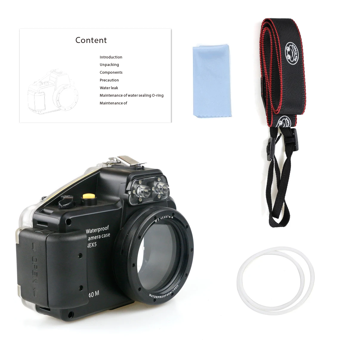 for Sony Nex-5 Nex5 Camera 16mm 18-55mm Lens 40m/130ft Diving Camera Waterproof Housing Bag Underwa