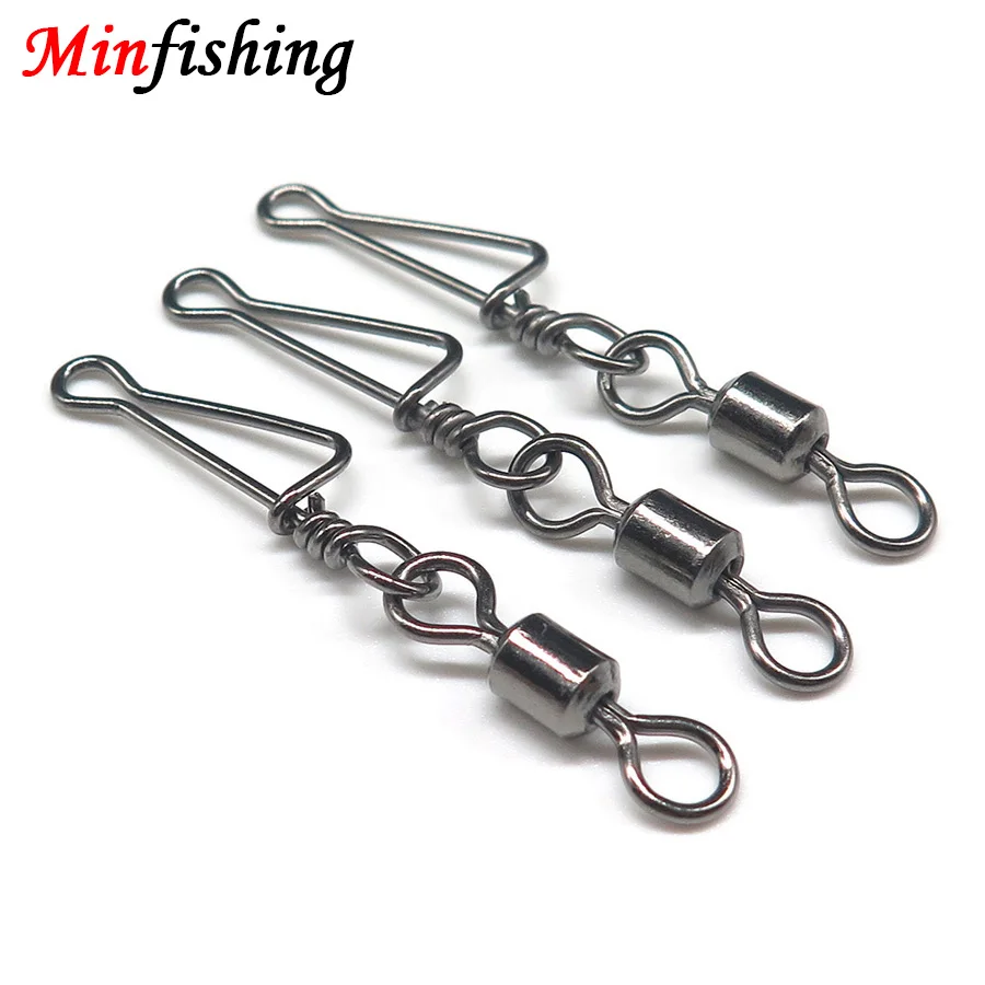 Minfishing 250pcs/lot Stainless Steel Fishing Hook Connector MS+YDL