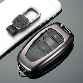 

High Quality Deluxe Aluminum Alloy Car Key Case Shell Key Cover Storage Bag Protector for Subaru XV BRZ Forester Outback Legacy