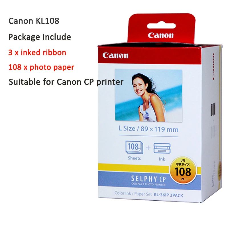  Canon RP-108 High Capacity Color Ink Cassette and 324