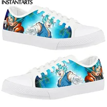 INSTANTARTS мужские кроссовки Dragon Ball Мужская низкая парусиновая обувь 3D принт Супер Saiyan Сон Гоку аниме студенческий мальчик вулканизировать Tenis
