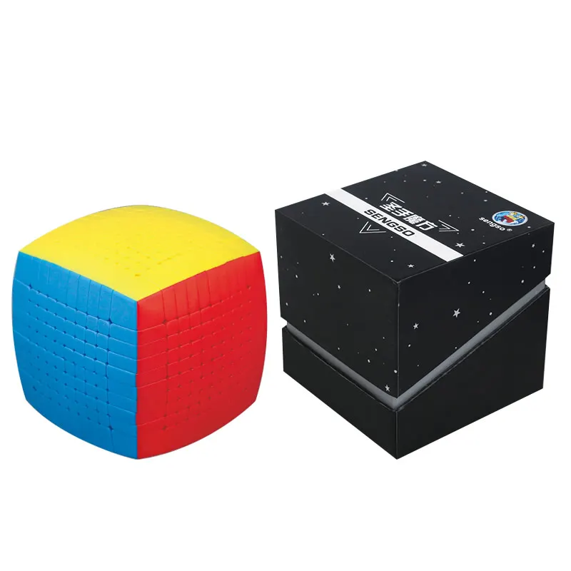 ShengShou 10x10x10 нет стикер кубик руб 10x10 профессиональный Скорость руб головоломки пластмасса извилистый антистресс Непоседа Образовательных игрушки для мальчиков