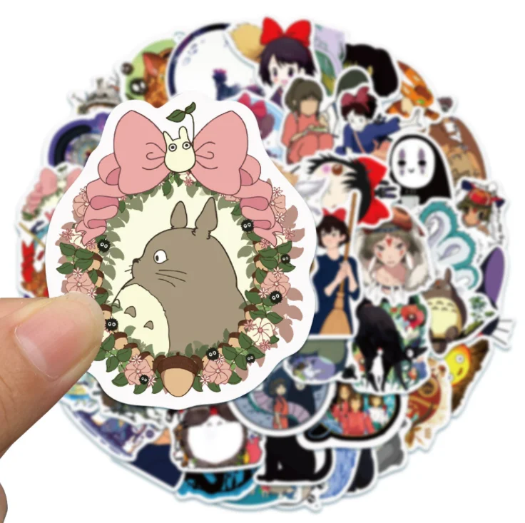 50/100 шт. Японские Аниме стикеры s ghilii Hayao Miyazaki Totoro Spirited Away Princess Mononoke KiKi стикер для