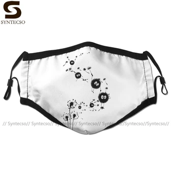 

Miyazaki Mouth Face Mask Flying Susuwatari Facial Mask Fashion Funny with 2 Filters for Adult