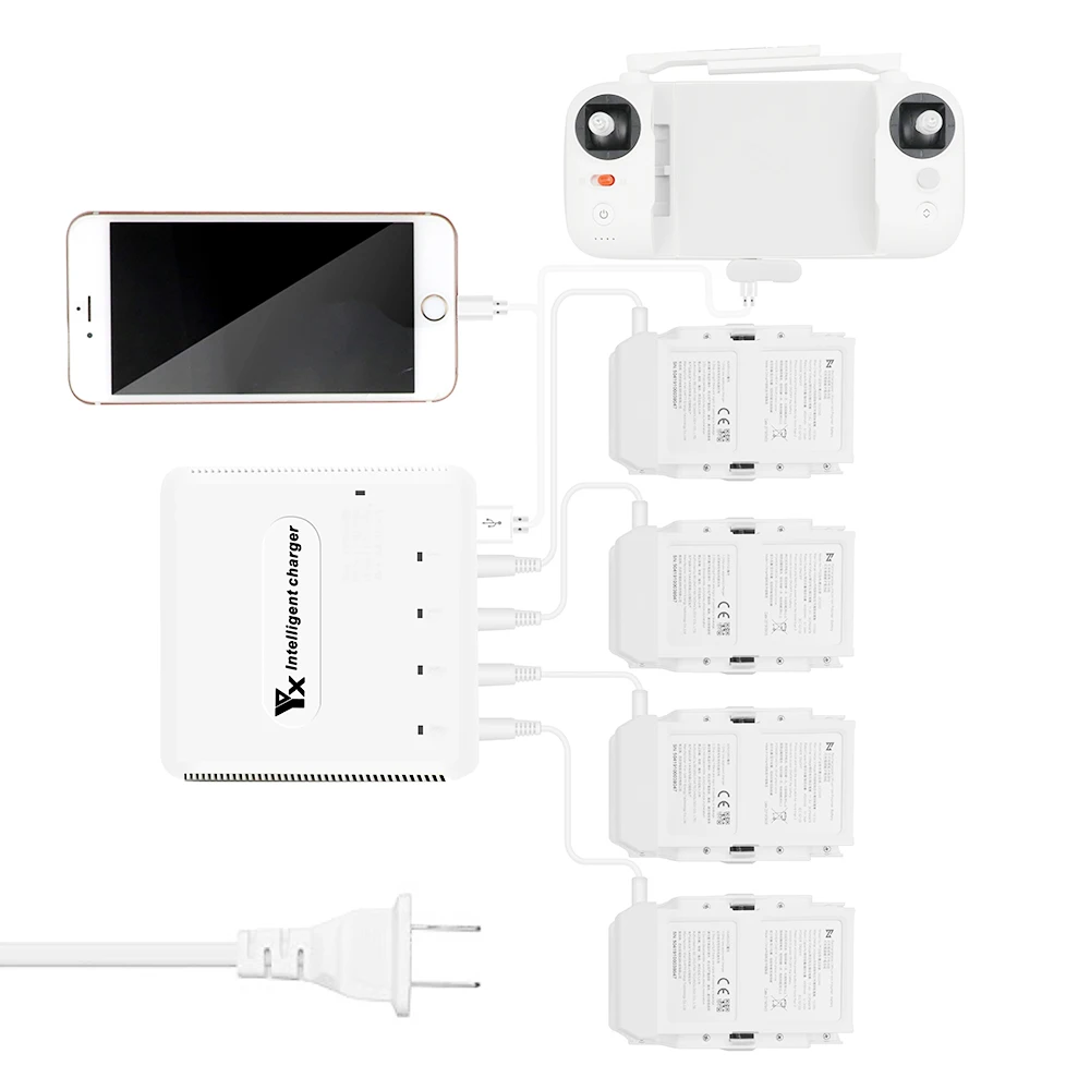 Интеллектуальное умное зарядное устройство для камеры FIMI X8SE, Дрон, зарядный концентратор AU UK US EU вилка с кабелем защита батареи, зарядное устройство, аксессуары